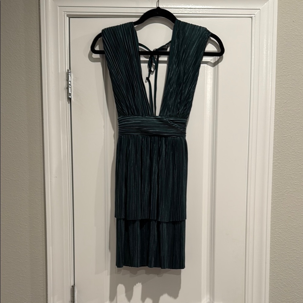 Green Sleeveless Mini Dress